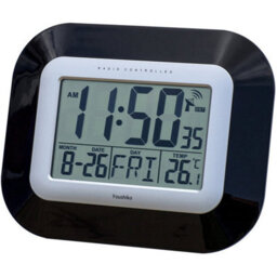Youshiko Radio Controlled Lcd Wall Mountable And Desk Clock  Yc8021