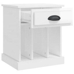 Berkfield Bedside Cabinets 2 Pcs High Gloss White 43X36X50 Cm - thumbnail 7