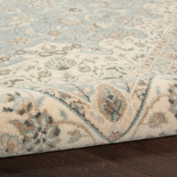 Ivory Luxurious Traditional Wool Bordered Rug For Bedroom & Living Room-239Cm (Circle) - thumbnail 4