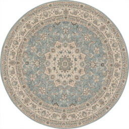 Ivory Luxurious Traditional Wool Bordered Rug For Bedroom & Living Room-239Cm (Circle) - thumbnail 9