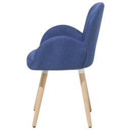 Beliani Set Of 2 Dining Chairs Brookville Navy Blue - thumbnail 6
