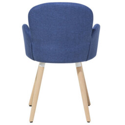 Beliani Set Of 2 Dining Chairs Brookville Navy Blue - thumbnail 7