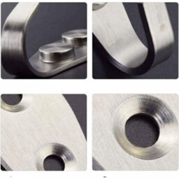 Stainless Steel Hooks, 6 Wall-Mounted Towel Hooks, Screw, In Bathrobe Hooks, 1.5 mm - thumbnail 2