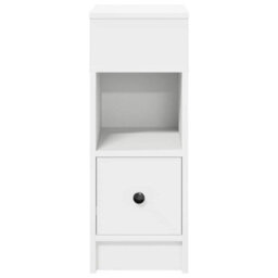 Berkfield Bedside Cabinets 2 Pcs With Drawer White 25X31X66 Cm - thumbnail 4