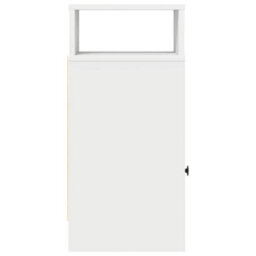 Berkfield Bedside Cabinets 2 Pcs With Drawer White 25X31X66 Cm - thumbnail 6