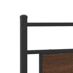 Berkfield Headboard Brown Oak 193 Cm Engineered Wood And Steel - thumbnail 7