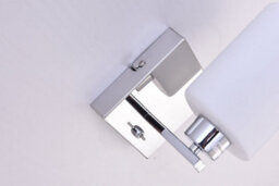 Harper Living Modern Polished Chrome Wall Light, With Oval Cylinder Glass Shade, E14 Bulb Base And On/off Switch - thumbnail 4