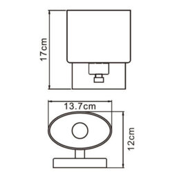 Harper Living Modern Polished Chrome Wall Light, With Oval Cylinder Glass Shade, E14 Bulb Base And On/off Switch - thumbnail 6