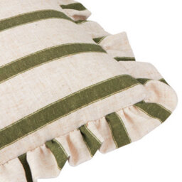 Wylder Connie Square Striped Polyester Filled Cushion, Moss, 45 X 45Cm - thumbnail 4