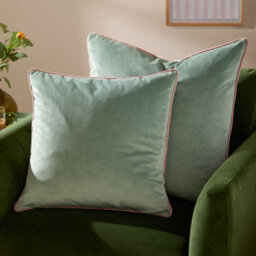 furn. Furn Meridian Velvet Feather Filled Cushion, Mineral/blush, 45 X 45Cm - thumbnail 5