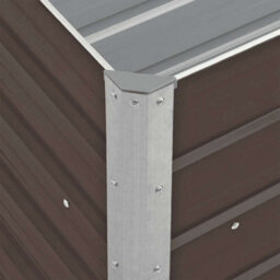 Walplus Garden Raised Bed Galvanised Steel 240X40X77 Cm Brown - thumbnail 7