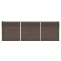 Walplus Garden Raised Bed Galvanised Steel 240X40X77 Cm Brown - thumbnail 4