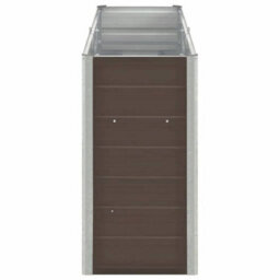 Walplus Garden Raised Bed Galvanised Steel 240X40X77 Cm Brown - thumbnail 5