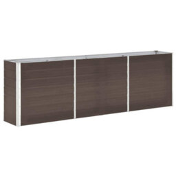 Walplus Garden Raised Bed Galvanised Steel 240X40X77 Cm Brown - thumbnail 2