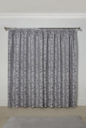 Emma Barclay Duchess Lined Pencil Pleat Curtains, Silver - 90 Wide X 90 Drop Inch Pair - thumbnail 5