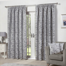 Emma Barclay Duchess Lined Pencil Pleat Curtains, Silver - 90 Wide X 90 Drop Inch Pair - thumbnail 9
