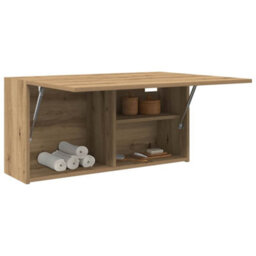 Walplus Bathroom Wall Cabinet Artisan Oak 80X25X40 Cm Engineered Wood - thumbnail 4