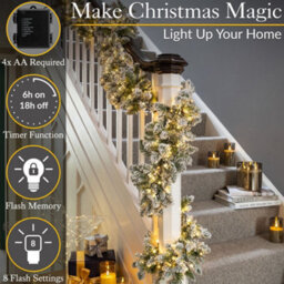 Christow Christmas Indoor/outdoor Battery Led String Lights Green Cable Warm White - 300 - thumbnail 4