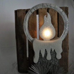Shatchi Let It Snow White Christmas Lantern Wooden Warm Led Light Nativity Indoor Decorations - thumbnail 3