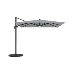 Breeins Light Grey Outdoor Garden Patio Umbrellas Cantilever Waterproof Parasol For Backyard And Pool With Base - thumbnail 3