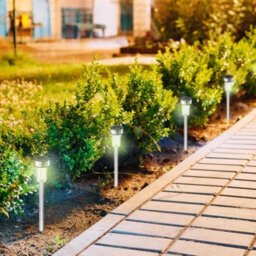 Outdoor Garden Solar Stake Lights Set Of 10 For Patio Pathway Lighting - thumbnail 3