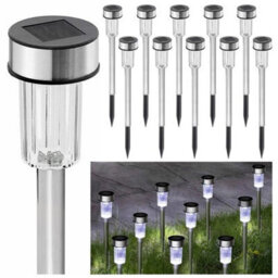 Outdoor Garden Solar Stake Lights Set Of 10 For Patio Pathway Lighting - thumbnail 1
