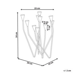 Beliani Candle Holder Matosinhos Metal 54 Cm Black - thumbnail 3