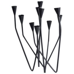 Beliani Candle Holder Matosinhos Metal 54 Cm Black - thumbnail 1