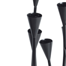 Beliani Candle Holder Matosinhos Metal 54 Cm Black - thumbnail 4