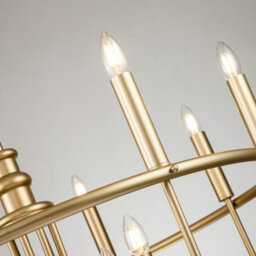 Luminosa Lighting Elstead Capitol Hill 12 Light Multi Arm Pendant Ceiling Light, Painted Natural Brass - thumbnail 4