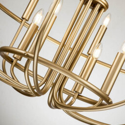 Luminosa Lighting Elstead Capitol Hill 12 Light Multi Arm Pendant Ceiling Light, Painted Natural Brass - thumbnail 5