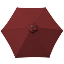 Sundaze 2.5M Wine Red Round Garden Parasol Umbrella Patio Sun Shade Canopy Crank Tilt With Base - thumbnail 7