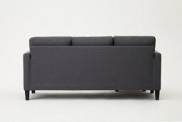 Home Detail Leah 3 Seater Fabric Sofa L-Shaped Chaise Left Or Right Hand Corner With Black Legs, Grey - thumbnail 4