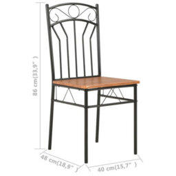 Vidaxl Dining Chairs 6 Pcs Brown Mdf Dining Chairs - thumbnail 9