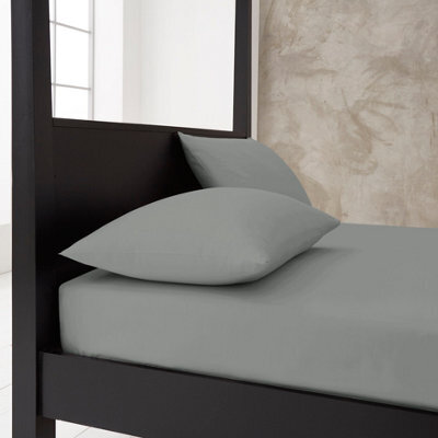 Gc Gaveno Cavailia Premium Super Soft Percale Fitted Sheet Super King Charcoal