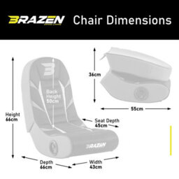 Brazen Sabre 2.0 Bluetooth Surround Sound Gaming Chair - Red - thumbnail 7