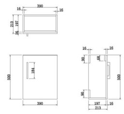 Affine Modern Bathroom Basin Sink Vanity Unit Wall Hung 1 Tap Hole 400mm Charcoal Grey - thumbnail 8