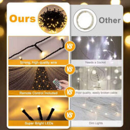 50M Led String Lights, Indoor Outdoor Fairy Garland For Holiday, Wedding, Birthday, Party, Garden Decoration - thumbnail 3