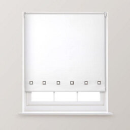 A.unique Home Premium Quality Trimmable Square Eyelet Window Roller Blind - 4Ft - White - 120Cm (W) X 170Cm (L) - thumbnail 1