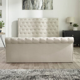 Aspire Chesterfield Ottoman Storage Bed In Natural Linen, Size Small Double - thumbnail 8