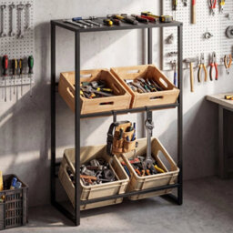 Heavy Duty Metal Storage Rack 3 Tier Drink Crate Holder - thumbnail 6