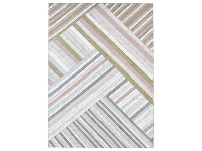 Wyld And Coco Novaglass Wall Mosaic Glass Striped Decor, Rectangular Vertical Mural W50 X D4 X H70Cm, Handmade Minimalist Accent - image 1
