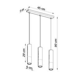 Sollux Lighting Loopez Steel Black/copper 3L Light Classic Pendant Ceiling Light - thumbnail 4