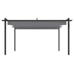 Berkfield Sturdy Garden Gazebo With Retractable Roof 4X3 M Anthracite - thumbnail 3