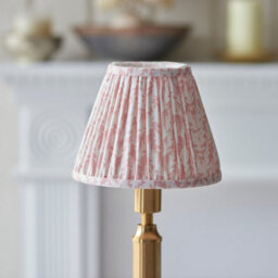 Luminosa Lighting Luminosa Trobridge Rechargeable Brushed Aged Brass Plate Table Lamp With Peachy Keen Fabric Leaf Shade 16Cm Integrated Led - thumbnail 4