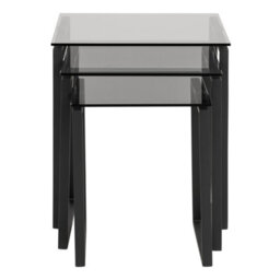 Furniture To Go Katrine Nest Of Tables With Smoked Glass Top Set Of 3 - thumbnail 3