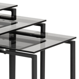 Furniture To Go Katrine Nest Of Tables With Smoked Glass Top Set Of 3 - thumbnail 5