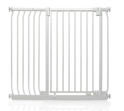 Safetots Extra Tall Elite Safety Gate, 107Cm - 116Cm, Matt White, Extra Tall 96.8Cm In Height, Pressure Fit Stair Gate - image 1