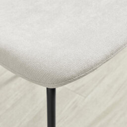 Furniturebox Set Of 2 Dining Chairs - Asti Modern Dining Chairs - Cream Fabric Black Leg Dining Chairs - Kitchen Dining Room Chairs - thumbnail 7