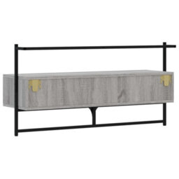 Berkfield Tv Cabinet Wall-Mounted Grey Sonoma 100.5X30X51 Cm Engineered Wood - thumbnail 8